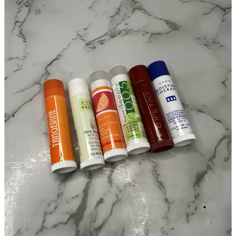 Mixed Lot Of 6 Avon Lip Balm‎ Moisture Therapy Care Deeply Summer Citrus NEW